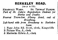 Berkeley Road 1912 Directory p1